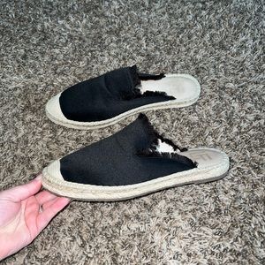 LFL Lust For Life Irie Black Silk Mules Size 7